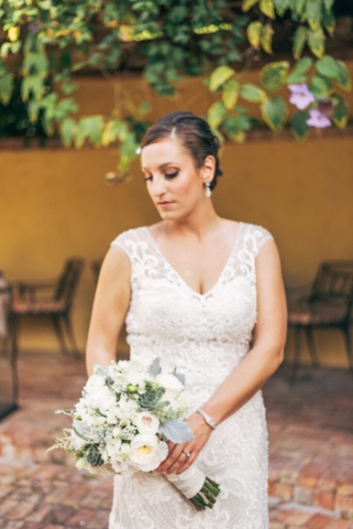 Bride and groom’s joyful exit at Hotel Escalante, Naples wedding