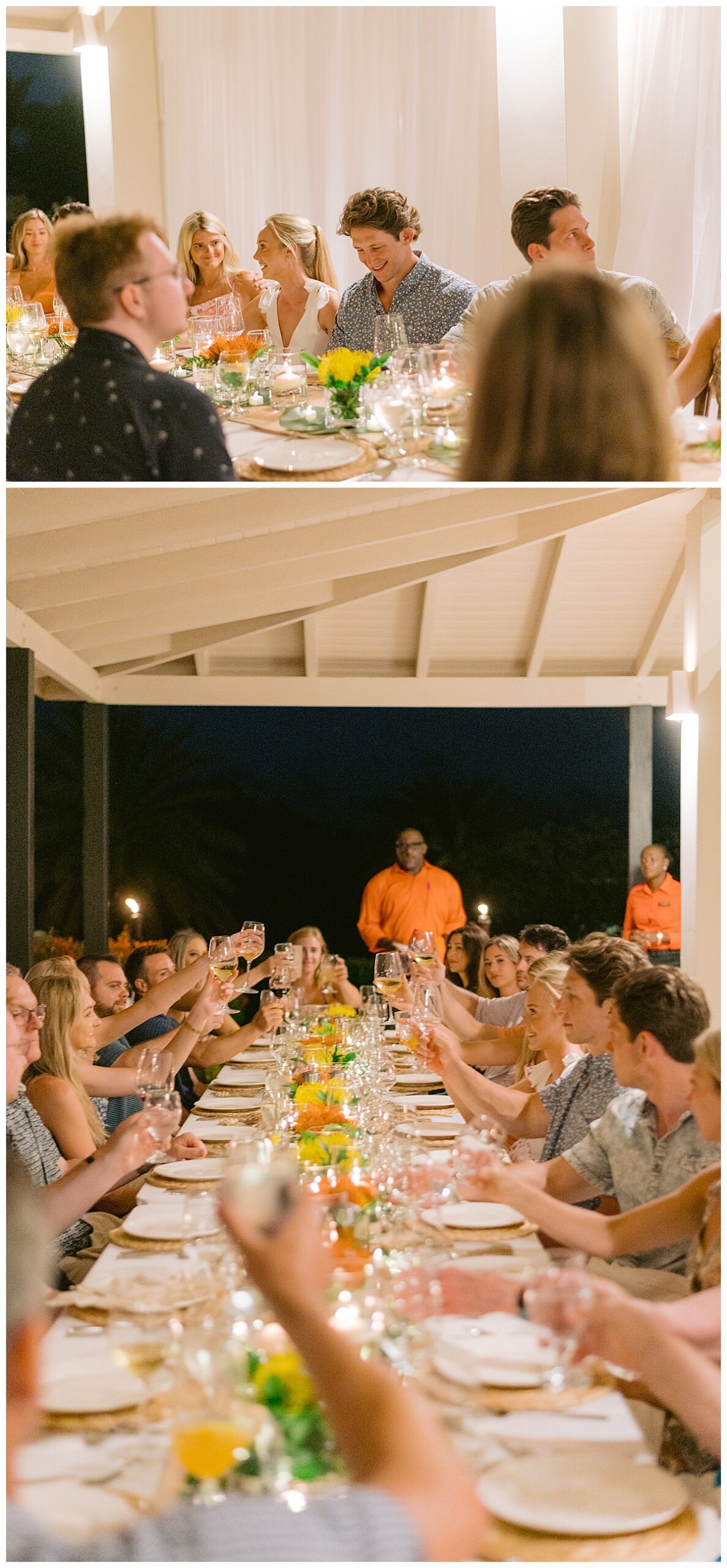 As the final celebration before your big day, your wedding rehearsal dinner is a special and intimate occasion that deserves to be captured in all its glory. At Jumby Bay Antigua, we offer professional photography services to ensure that every moment of your rehearsal dinner is captured and preserved for years to come.

Our team of experienced photographers has a keen eye for detail and a talent for capturing candid, natural-looking shots that perfectly capture the mood and atmosphere of the evening. From the happy smiles and laughter of your guests to the beautiful setting of Jumby Bay, we will ensure that every moment is captured in stunning clarity and resolution.

In addition to our exceptional photography services, we also offer a range of options for customizing your rehearsal dinner coverage. Whether you want a full-day coverage or a more intimate session, we have the experience and expertise to create a package that meets your specific needs and preferences.

So why wait? Contact us today to learn more about our rehearsal dinner coverage options and let us help you create beautiful and lasting memories of your special occasion.