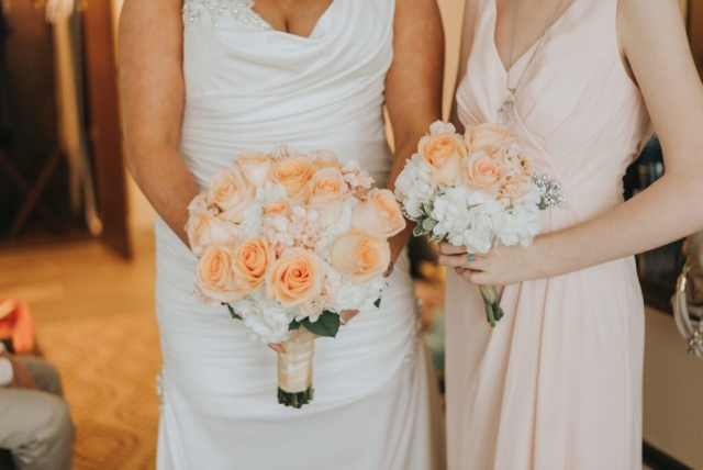 Naples Florida wedding photographer, couple’s walk under palm trees at JW Marriott Marco