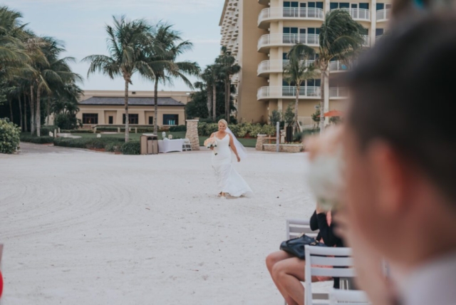 Naples Florida wedding photographer, couple’s romantic embrace at JW Marriott Marco
