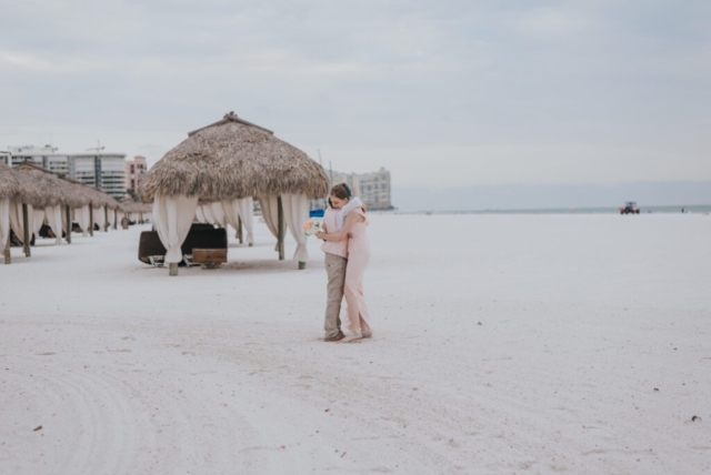 Elegant wedding arch on JW Marriott Marco Island beach, Naples Florida